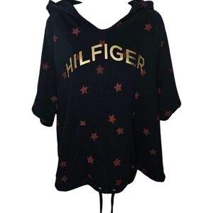 Tommy Hilfiger Sport Drawstring Faded Star/Gold Logo Pullover Hooded Top